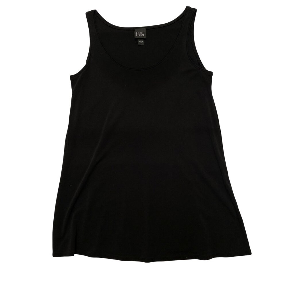 Eileen Fisher Silk Scoop Neck Tank Top Basic Lightweight Capsule